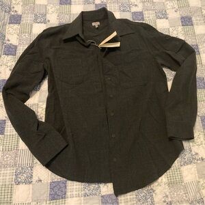 NWT Giorgio Armani Charcoal Button-Down Shirt